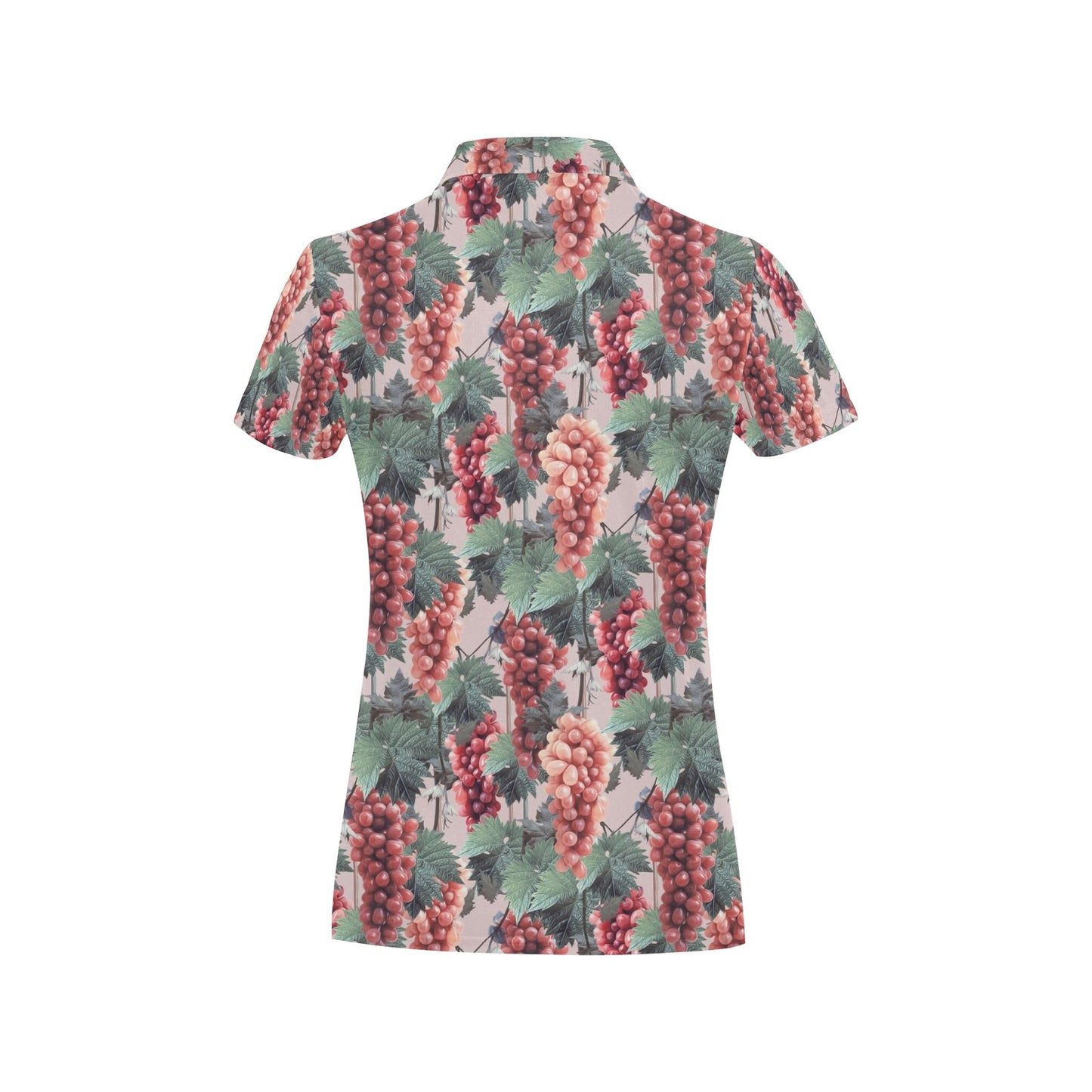 Grape Pattern Print Design GP01 Women's Polo Shirt