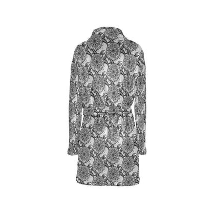 Tribal Turtle Polynesian Themed Print Women's Fleece Robe