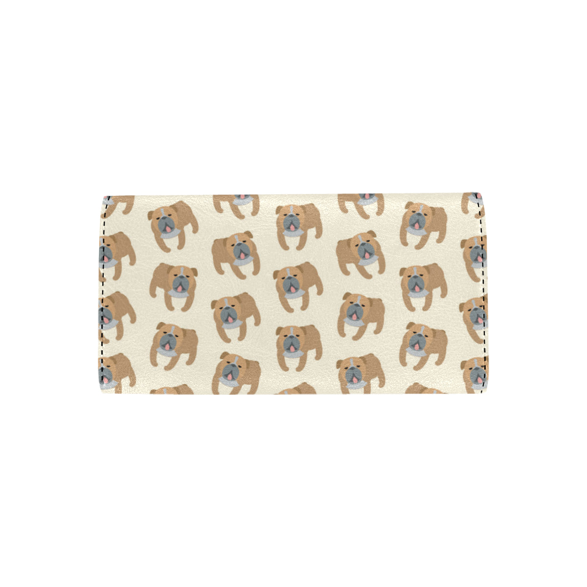 Bulldogs Pattern Print Design 01 Women's Trifold Wallet