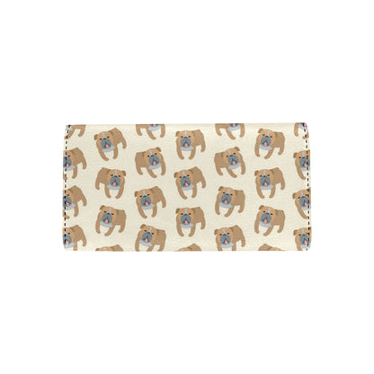 Bulldogs Pattern Print Design 01 Women's Trifold Wallet