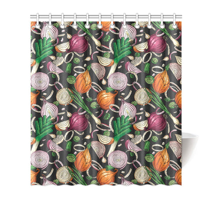 Onion Pattern Print Design A03 Shower Curtain