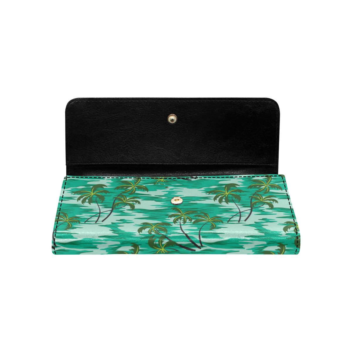 Palm Tree Pattern Print Design A01 Women's Trifold Wallet