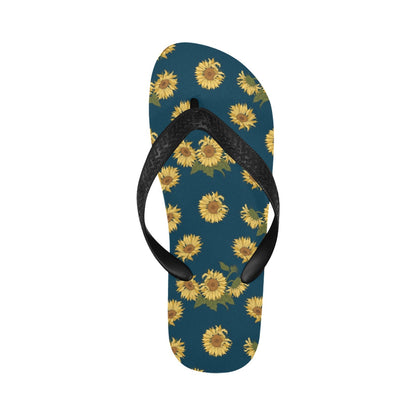 Sunflower Print Design LKS305 Flip Flops