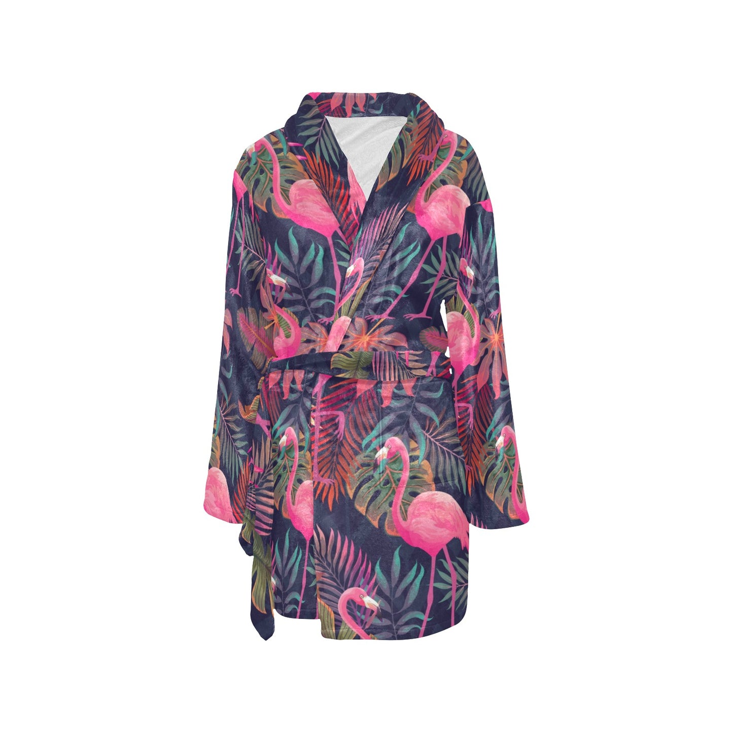 Flamingo Tropical Pattern Women's Fleece Robe