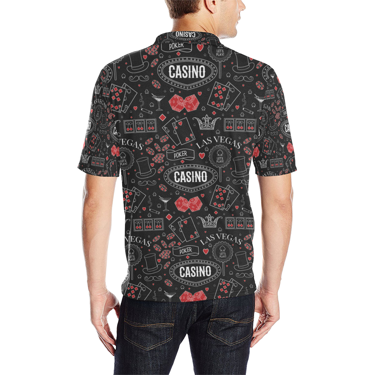 Casino Pattern Print Design 04 Men Polo Shirt