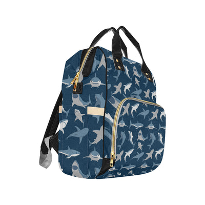 Shark Action Pattern Diaper Bag Backpack