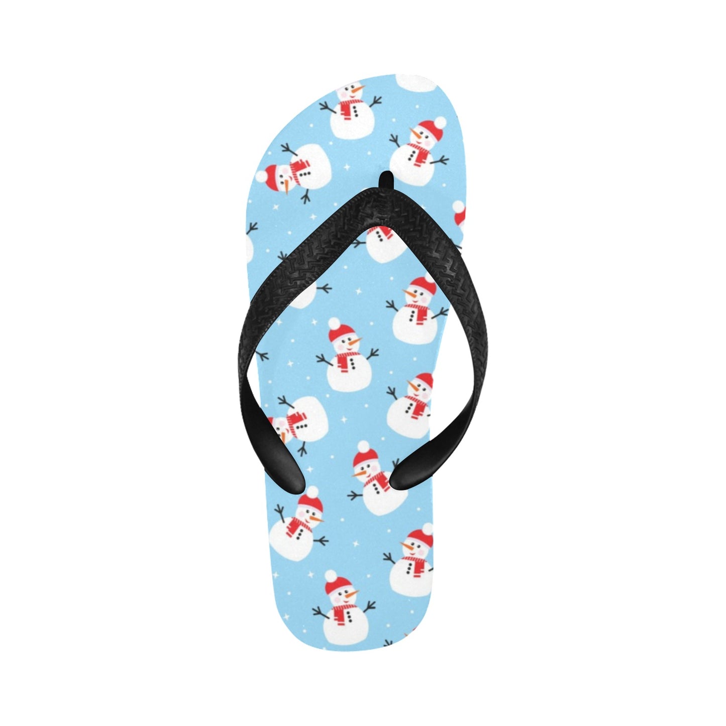 Snowman Print Design LKS305 Flip Flops