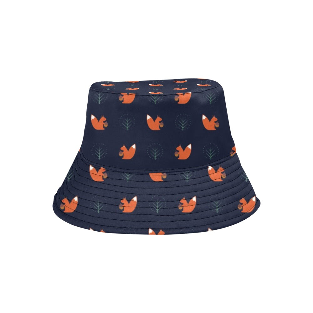 Squirrel Print Design LKS303 Unisex Bucket Hat
