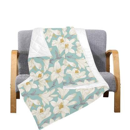 Lily Pattern Print Design 02 Premium Quilt