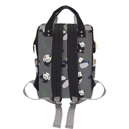 Panda Pattern Print Design A06 Diaper Bag Backpack