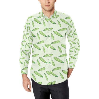 Zucchini Print Design LKS302 Men's Long Sleeve Dress Shirt
