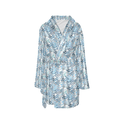 City Pattern Print Design 03 Women's Fleece Robe