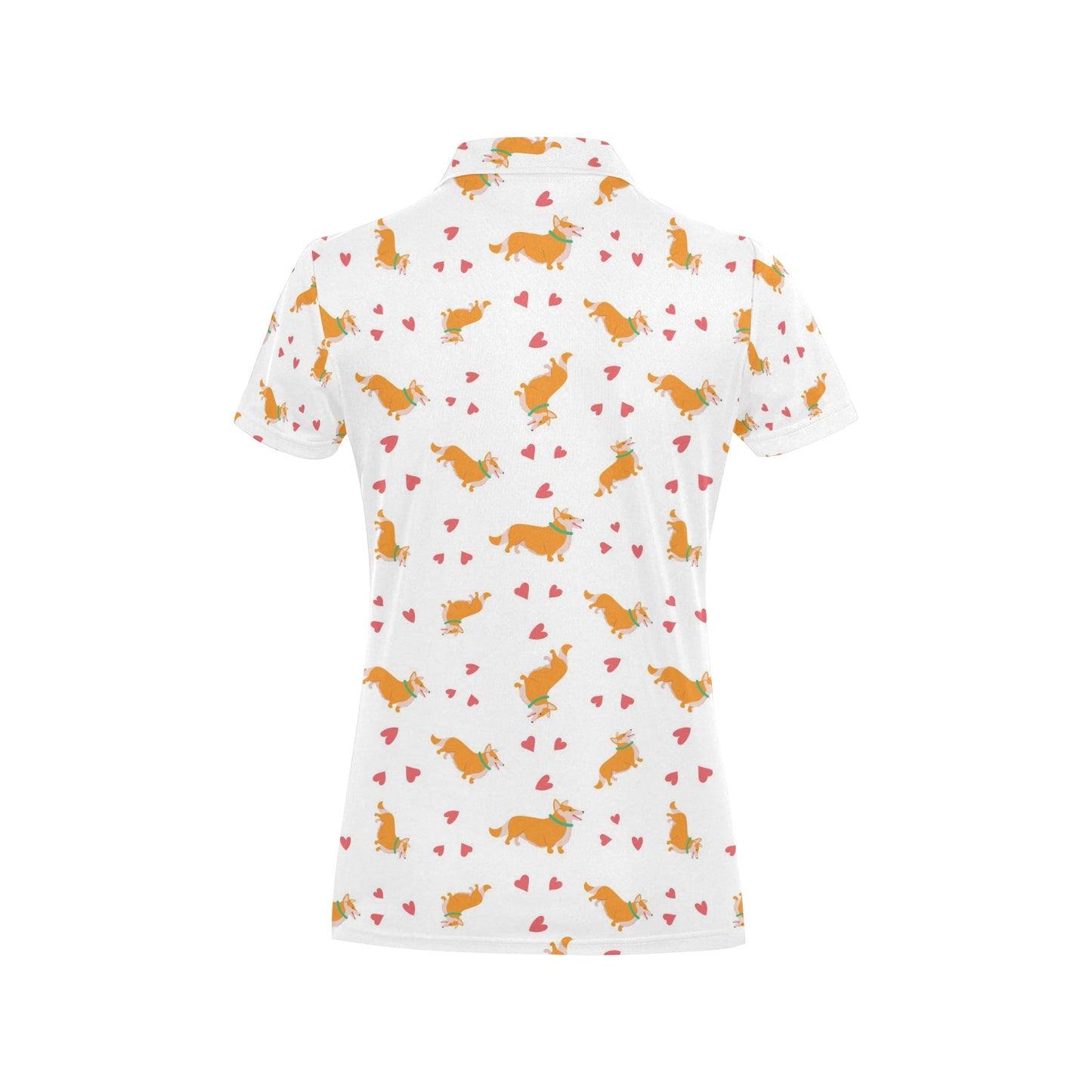 Cardigan Welsh Corgis Pattern Print Design 04 Women's Polo Shirt