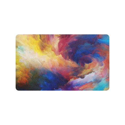 Vortex Twist Swirl Water Color Design Rubber Doormat
