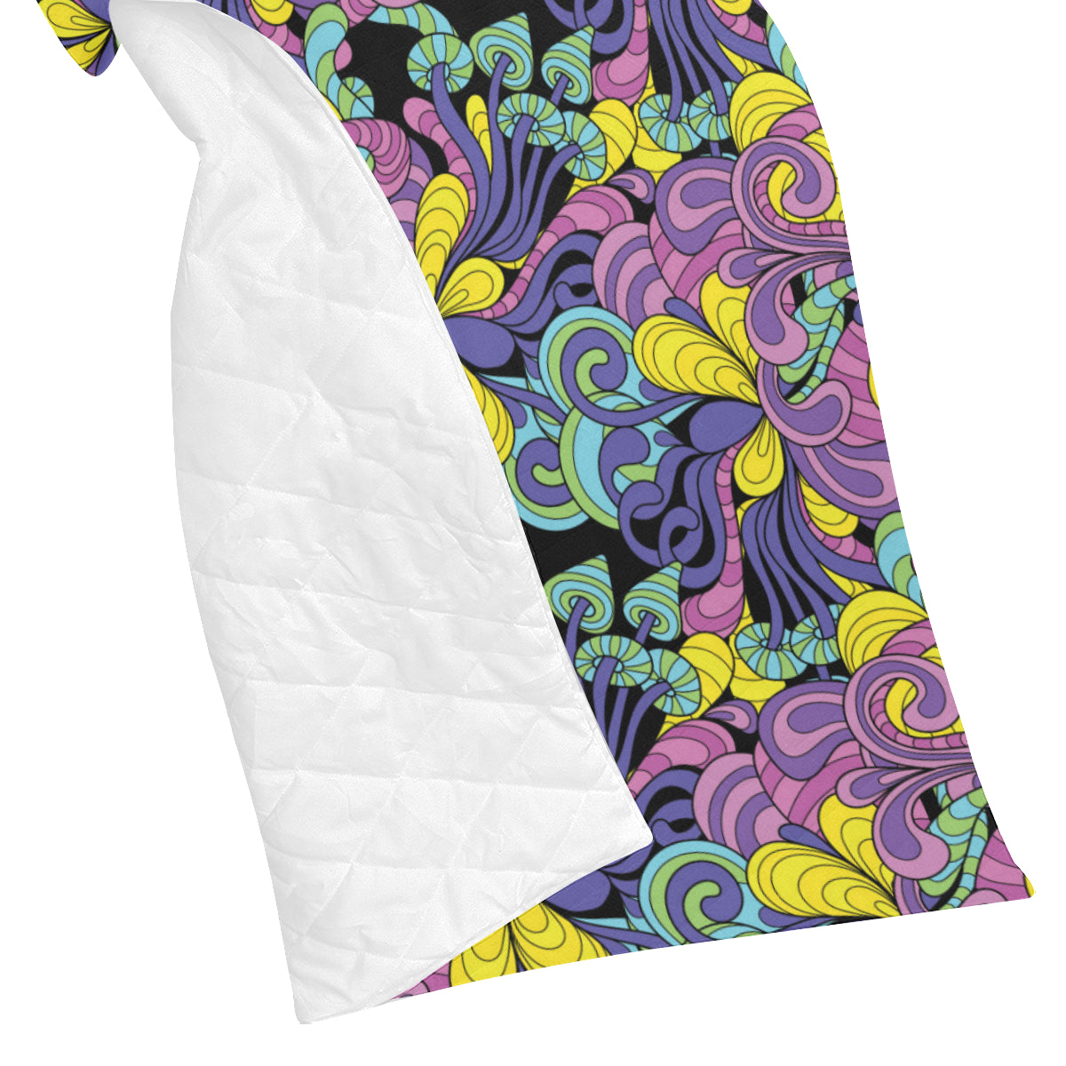 Psychedelic Pattern Print Design A04 Premium Quilt