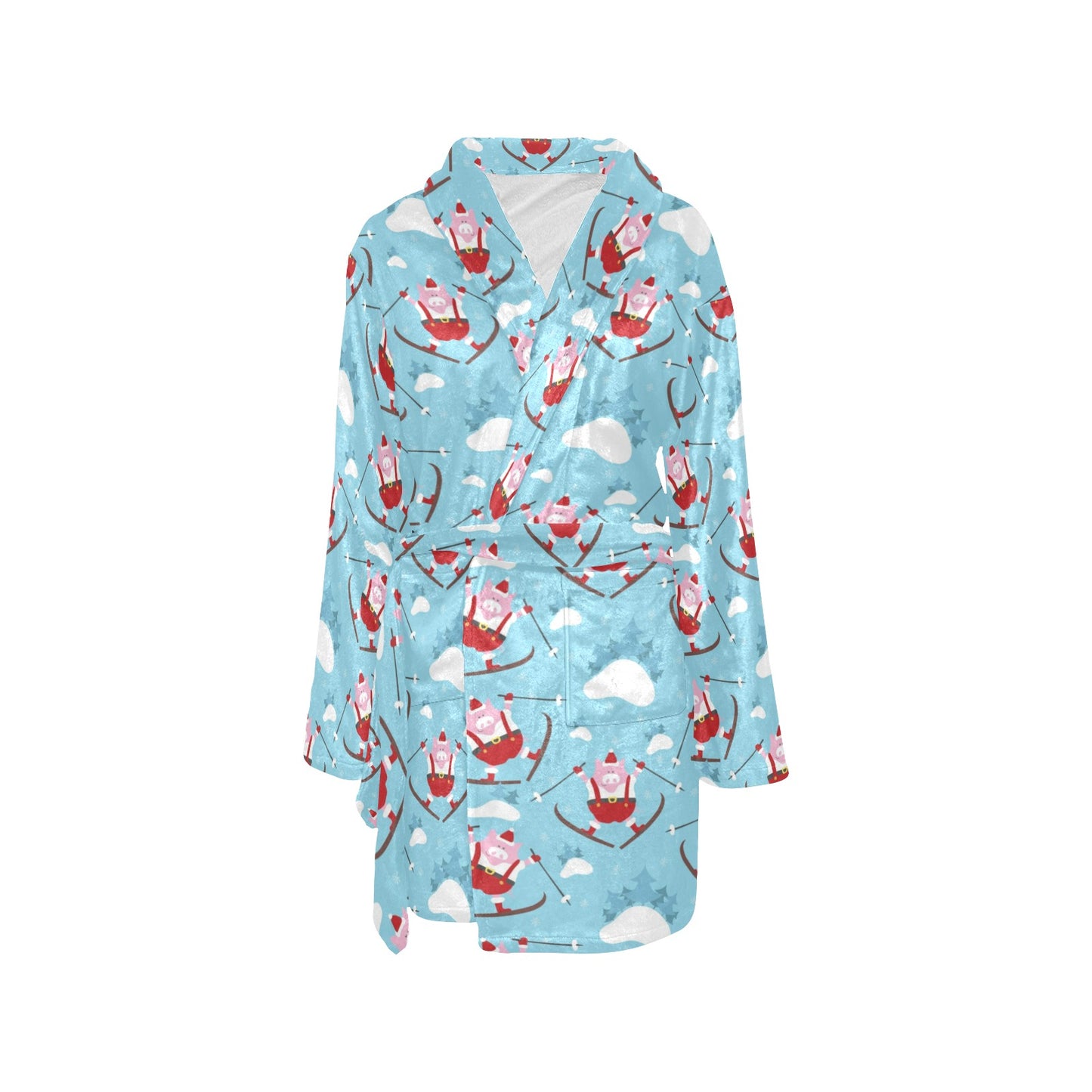 Ski Print Design LKS309 Women's Fleece Robe