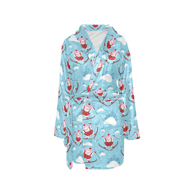 Ski Print Design LKS309 Women's Fleece Robe