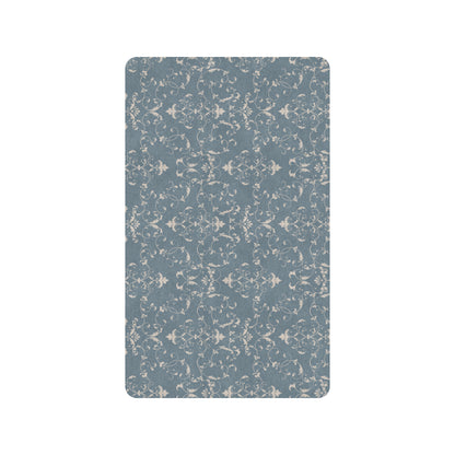 Damask Elegant Teal Print Pattern Rubber Doormat