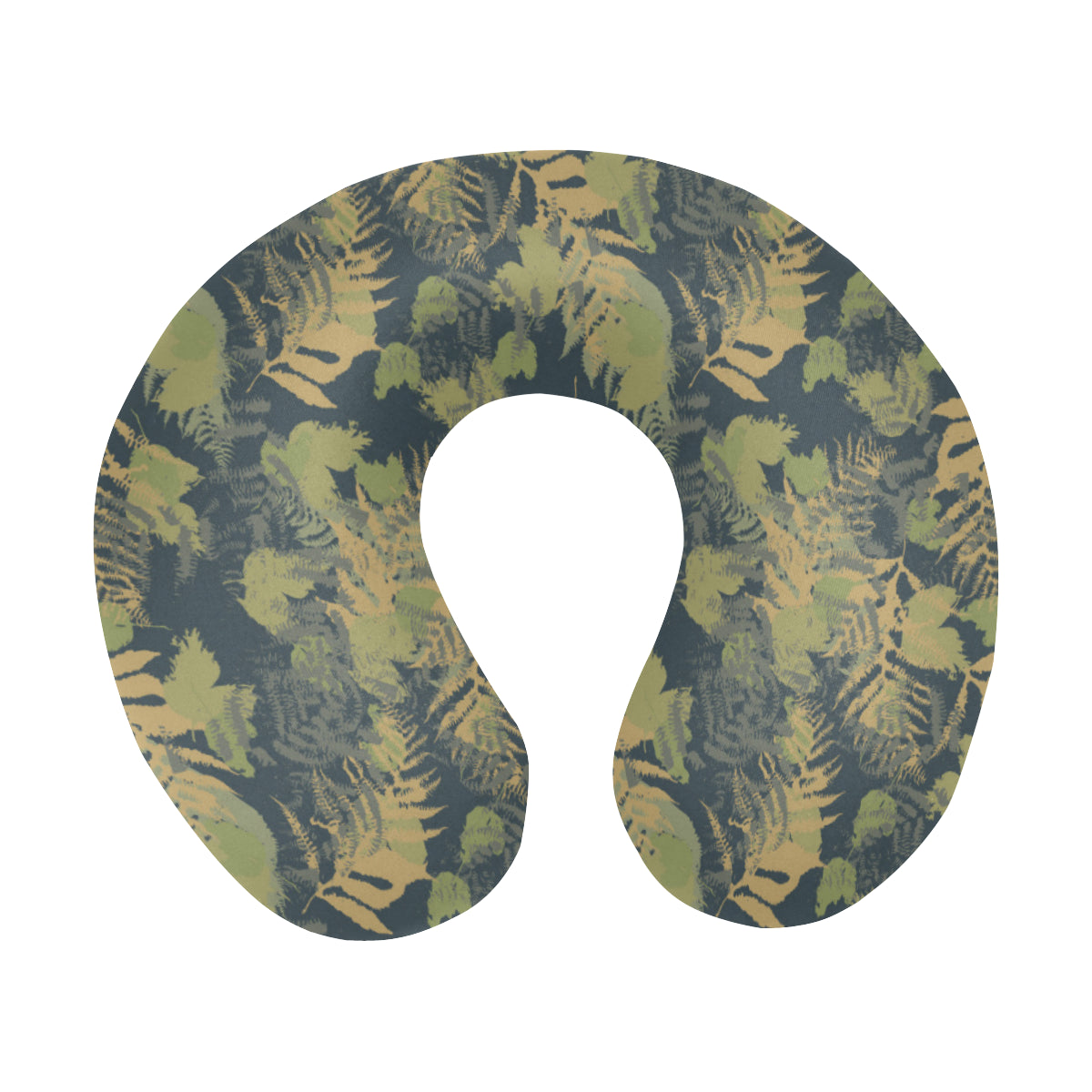 Camouflage Tropical Pattern Print Design 04 U-Shaped Travel Neck Pillow