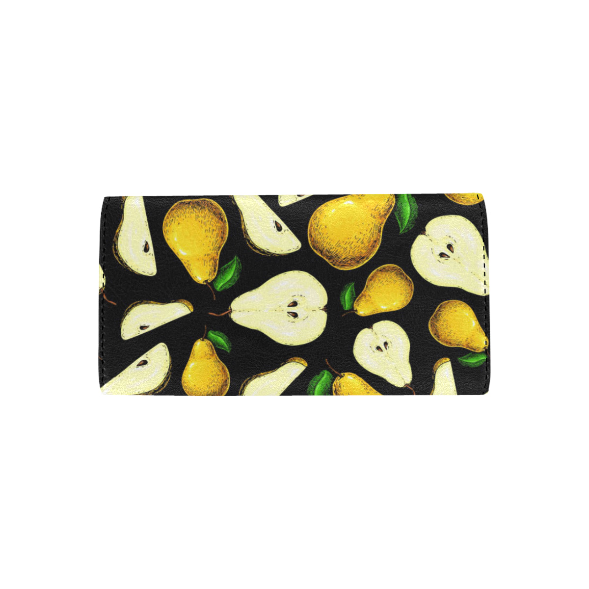 Pear Pattern Print Design PE01 Women's Trifold Wallet