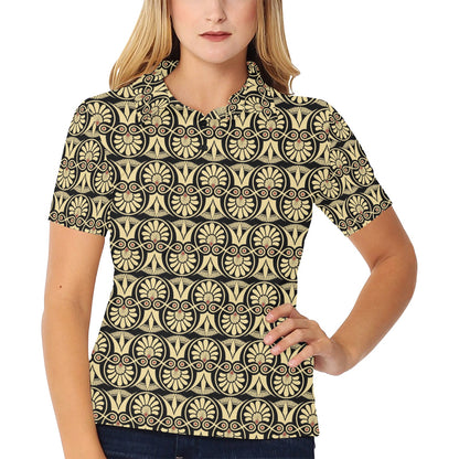 Ancient Greek Print Design LKS3014 Women's Polo Shirt