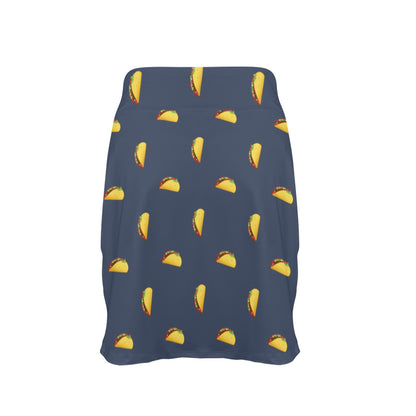 Taco Print Design LKS305 17" Golf & Pickleball Skort with Pockets