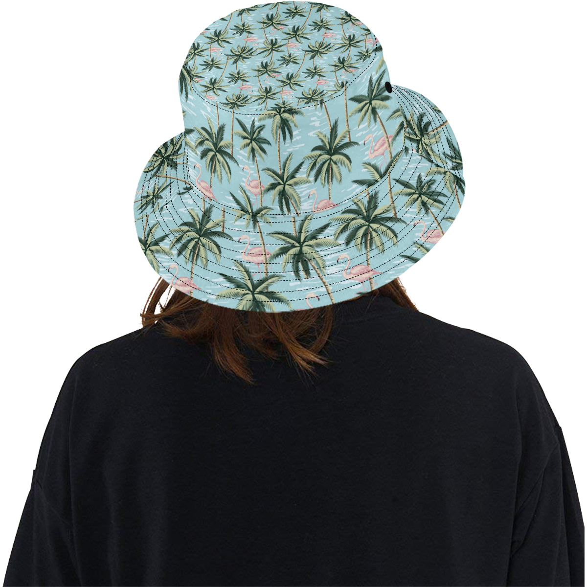 Palm Tree Pattern Print Design PT05 Unisex Bucket Hat