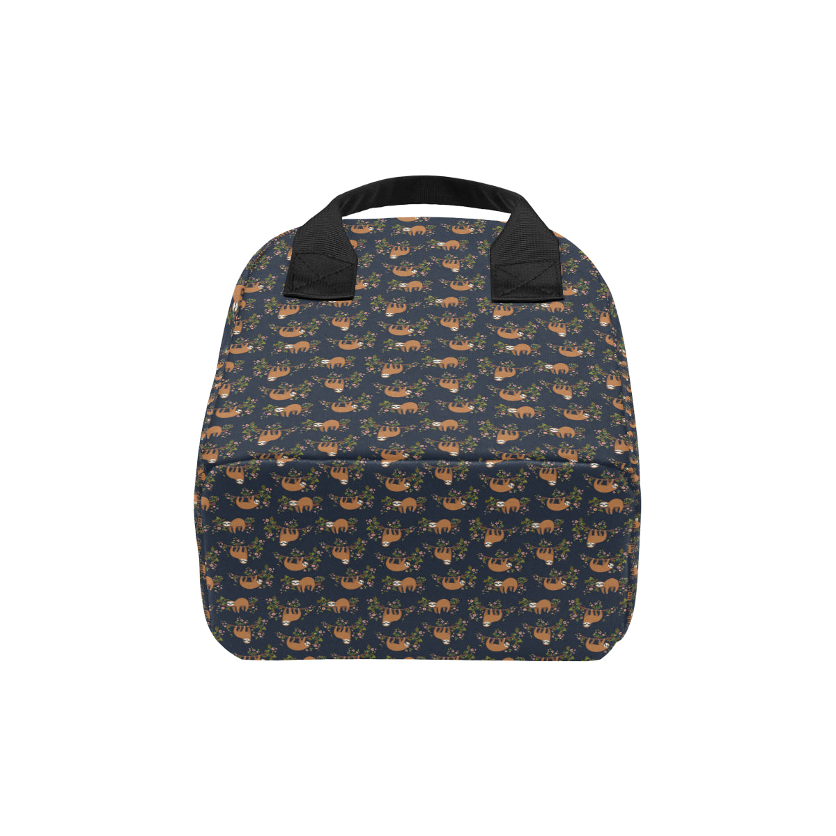 Sloth flower Design Themed Print Insulated Lunch Bag