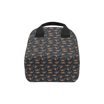 Sloth flower Design Themed Print Insulated Lunch Bag