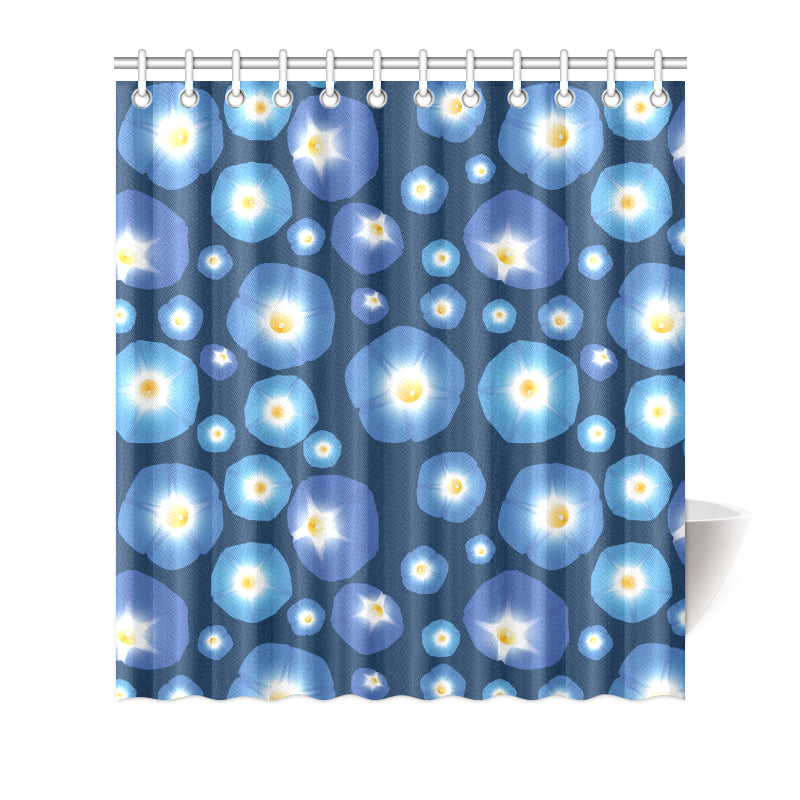 Morning Glory Pattern Print Design 02 Shower Curtain