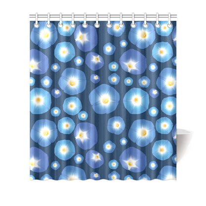 Morning Glory Pattern Print Design 02 Shower Curtain