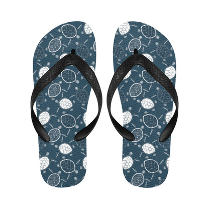 Sea Turtle Print Design LKS3015 Flip Flops