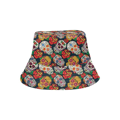 Sugar Skull Print Design LKS306 Unisex Bucket Hat