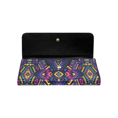 Aztec Pattern Print Design 07 Women's Trifold Wallet