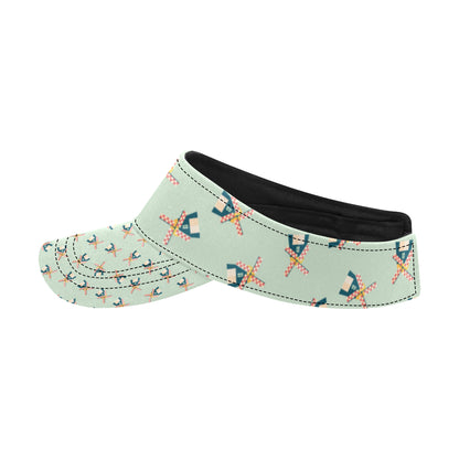 Windmill Pattern Print Design 02 Unisex Sun Visor