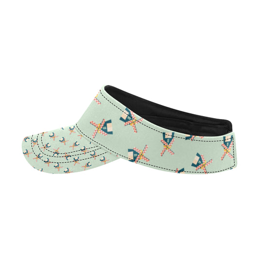 Windmill Pattern Print Design 02 Unisex Sun Visor