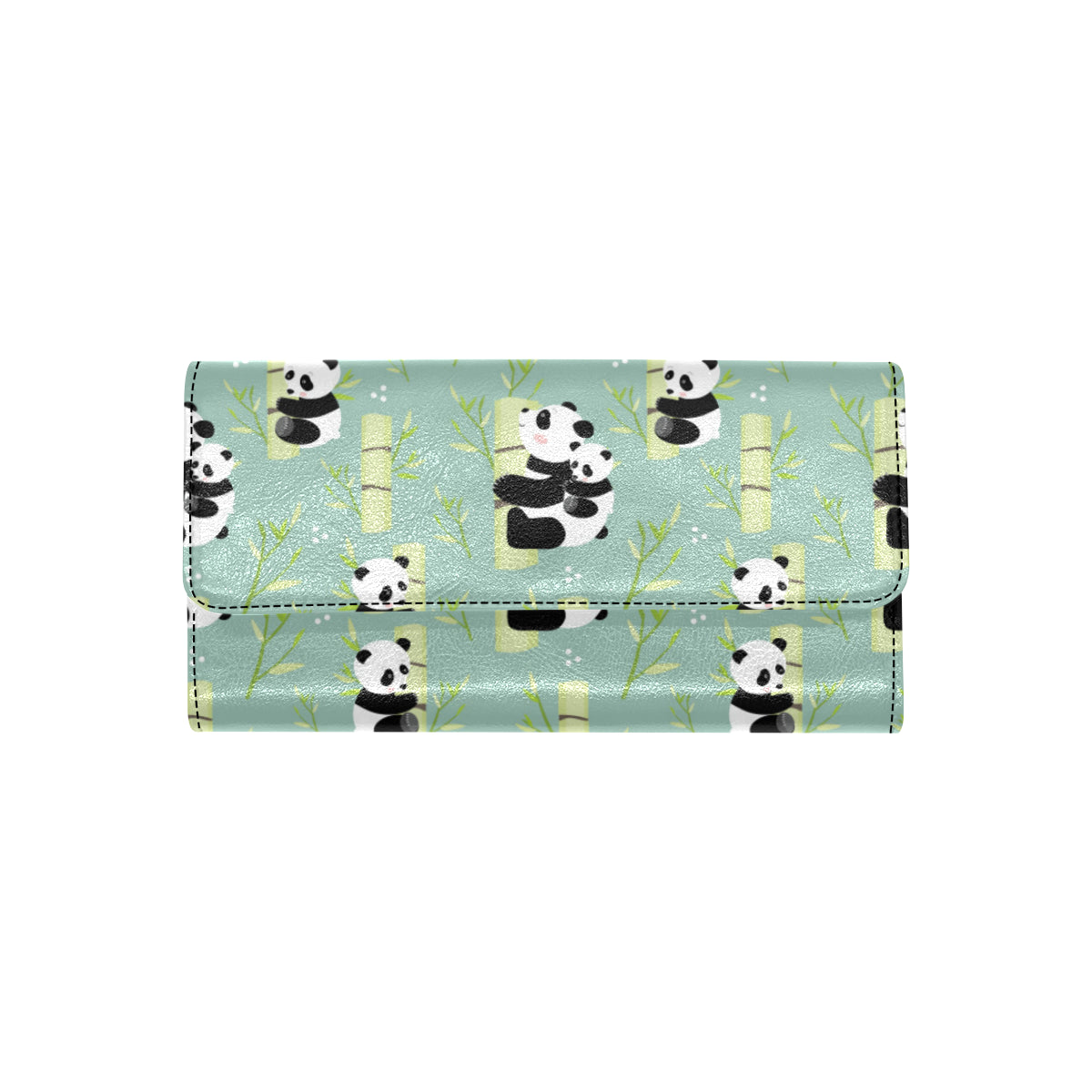 Panda Pattern Print Design A03 Women's Trifold Wallet