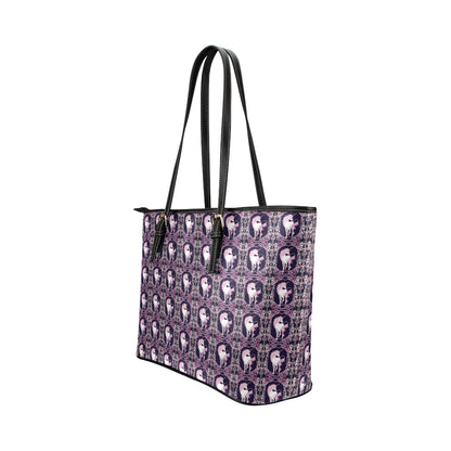 Unicorn Fantastic Flower Leather Tote Bag