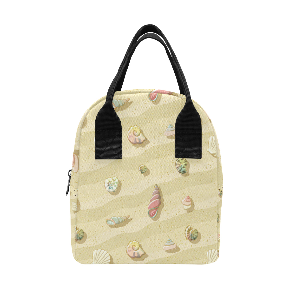 Beach with Seashell Theme Insulated Lunch Bag