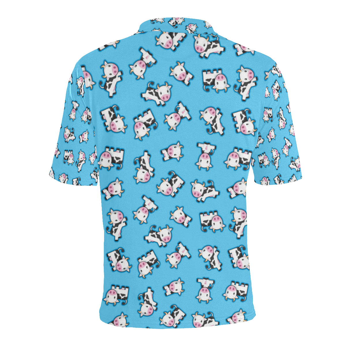 Cow Pattern Print Design 01 Men Polo Shirt