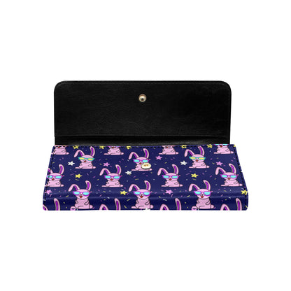 Rabbit Baby Pattern Print Design RB015 Women's Trifold Wallet