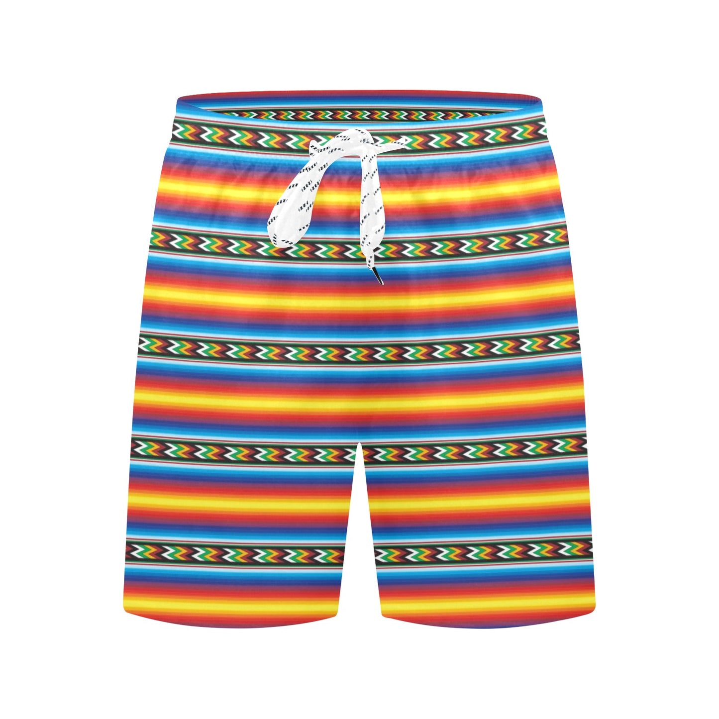 Mexican Blanket ZigZag Print Pattern Men's Swim Trunks Beach Shorts