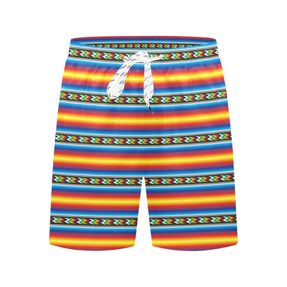 Mexican Blanket ZigZag Print Pattern Men's Swim Trunks Beach Shorts