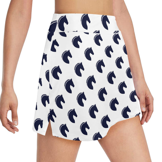 Horse Head Print Design LKS303 17" Golf & Pickleball Skort with Pockets