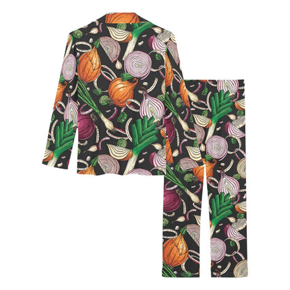 Onion Pattern Print Design A03 Women's Long Pajama Set