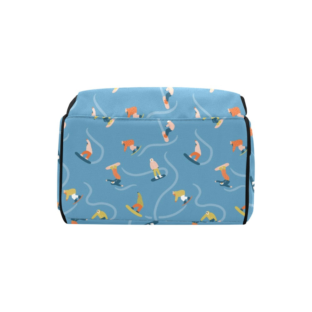 Snowboard Print Design LKS303 Diaper Bag Backpack
