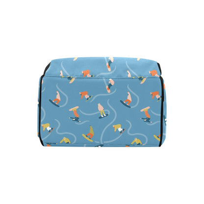 Snowboard Print Design LKS303 Diaper Bag Backpack