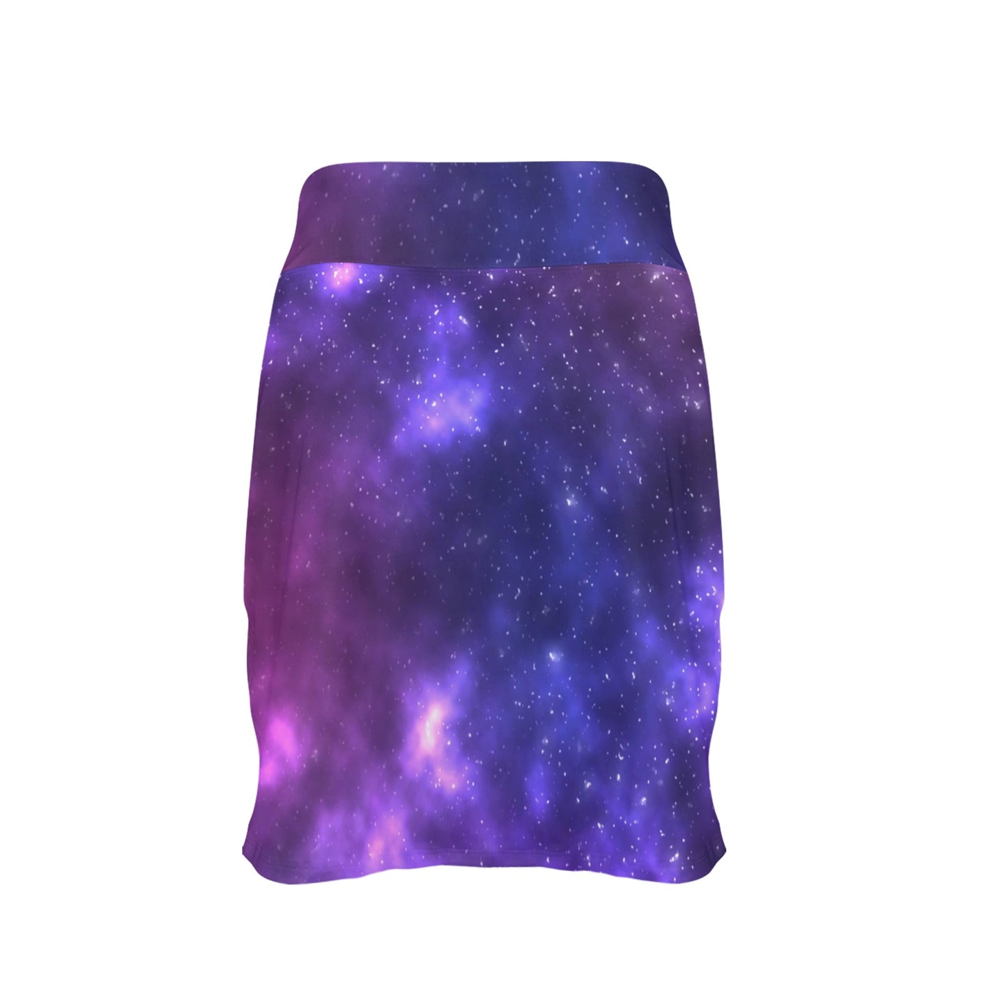 Celestial Purple Blue Galaxy 17" Golf & Pickleball Skort with Pockets