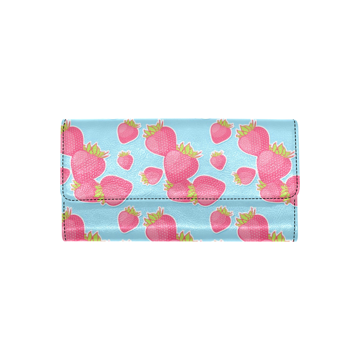 Strawberry Pattern Print Design SB04 Women's Trifold Wallet