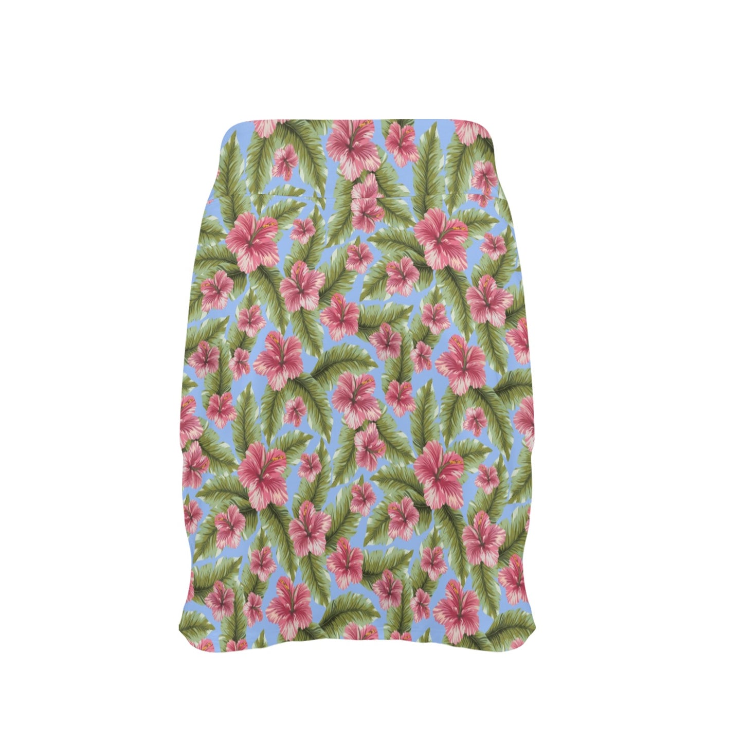 Tropical Flower Print Design LKS301 17" Golf & Pickleball Skort with Pockets